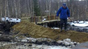 Kokko-ojan haaran uusittu pato